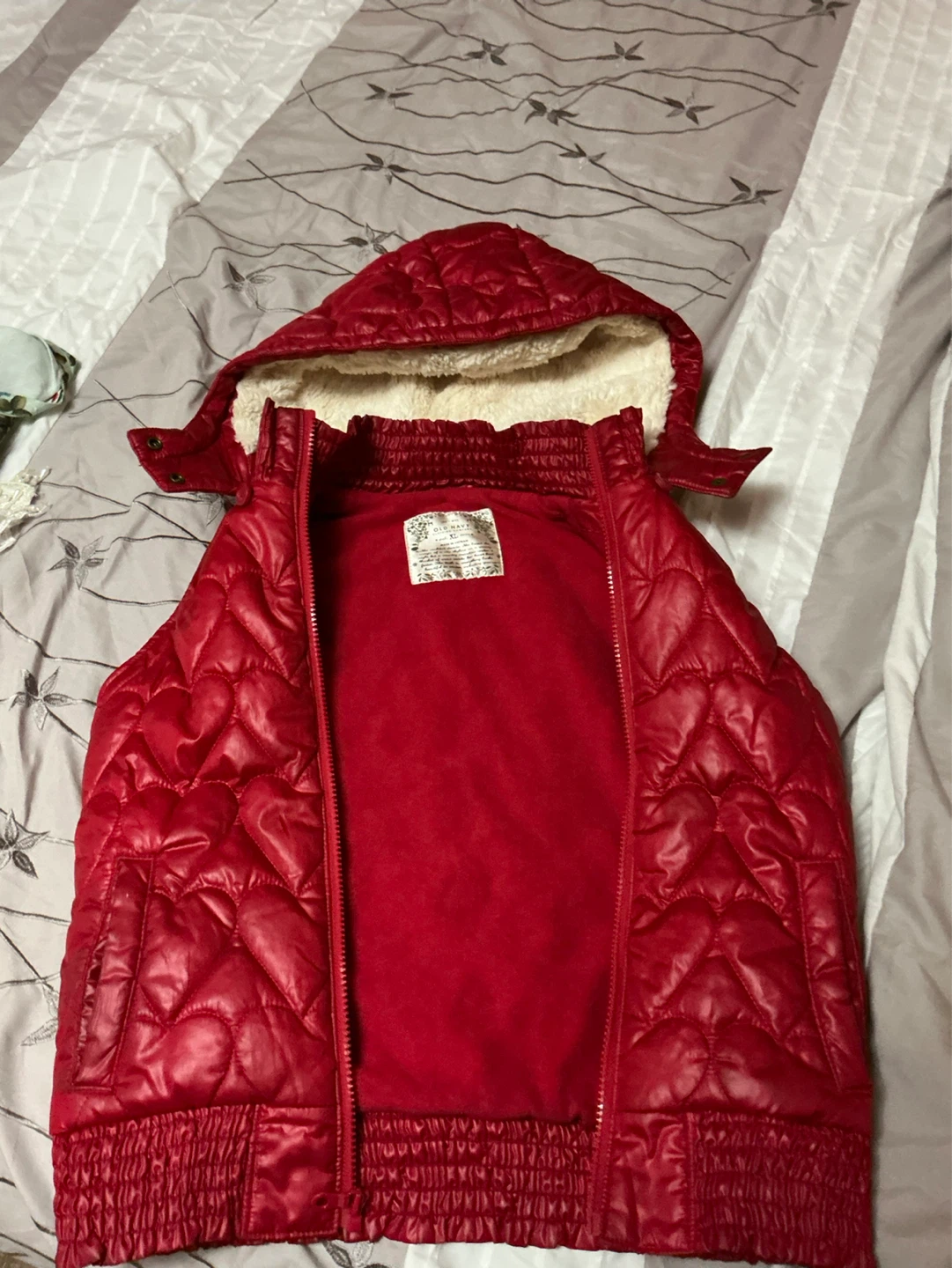 Red Quilted Hooded Vest - photo 2