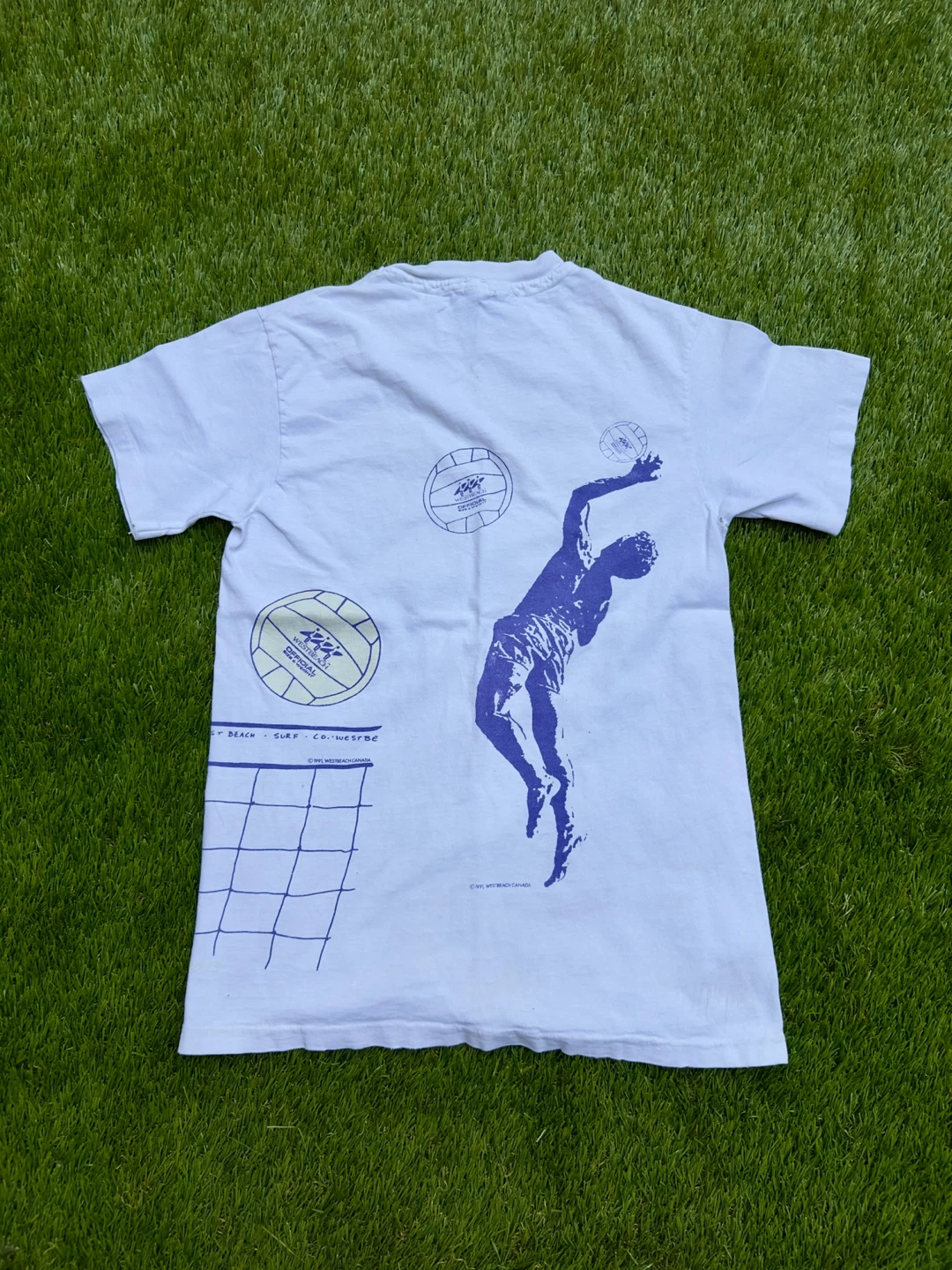 Vintage 1991 WestBeach Canada Volleyball Tee - photo 2