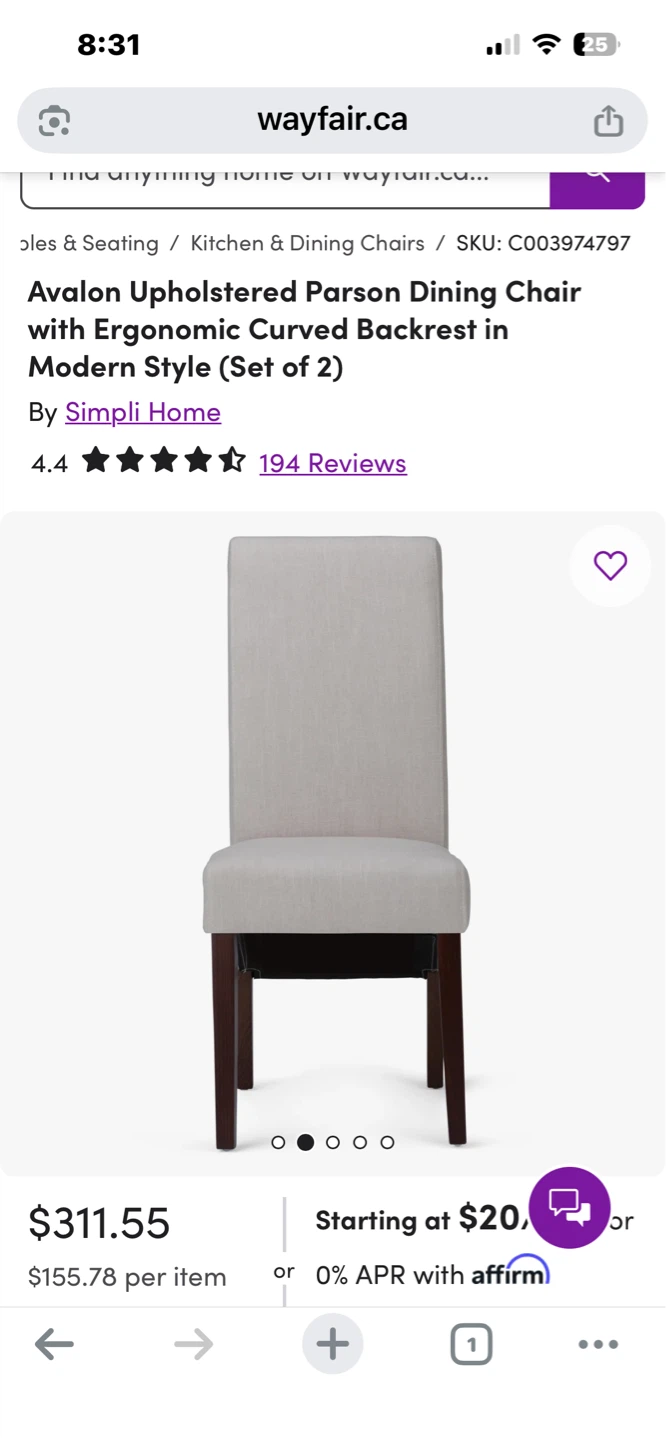 Home Avalon Upholstered Dining Chairs set of 8 - photo 5
