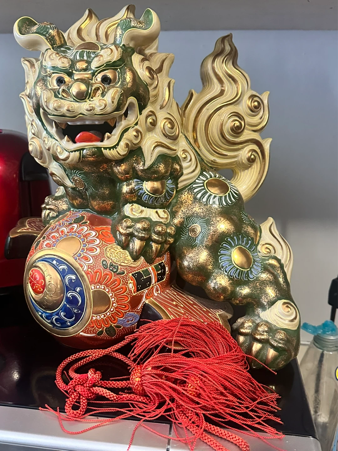 Japanese Kutani Foo Dog Lion Komainu Shishi  Porcelain