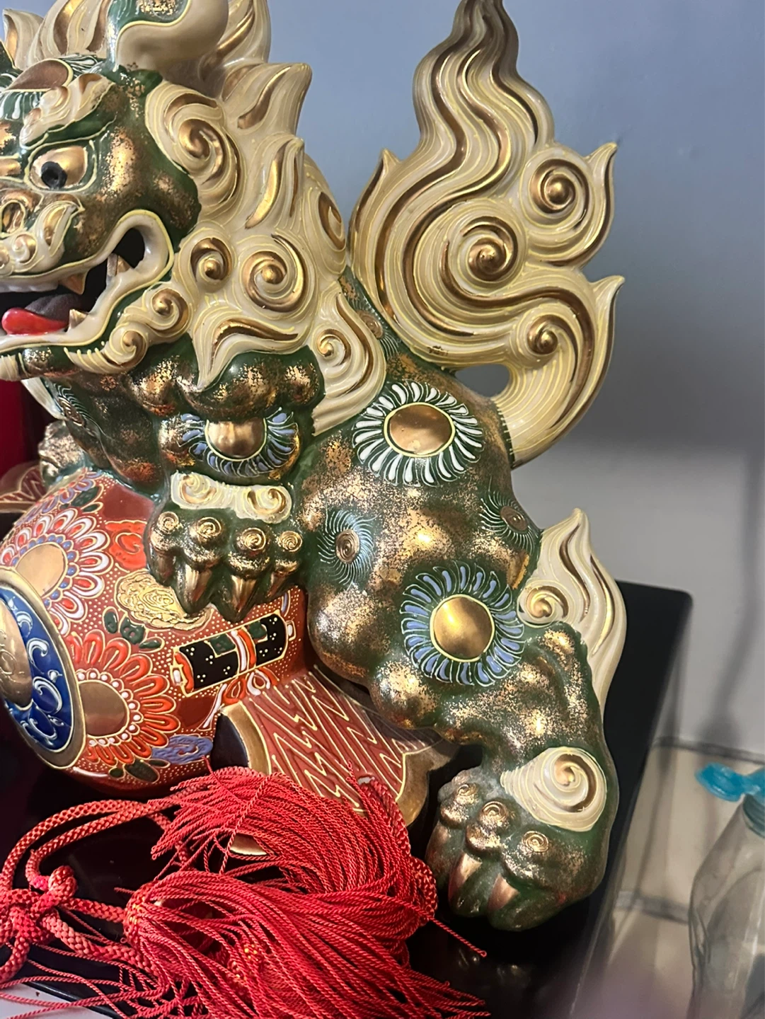 Japanese Kutani Foo Dog Lion Komainu Shishi  Porcelain - photo 3