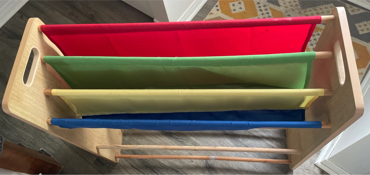 Kids Book Rack with Fabric Pockets - photo 2