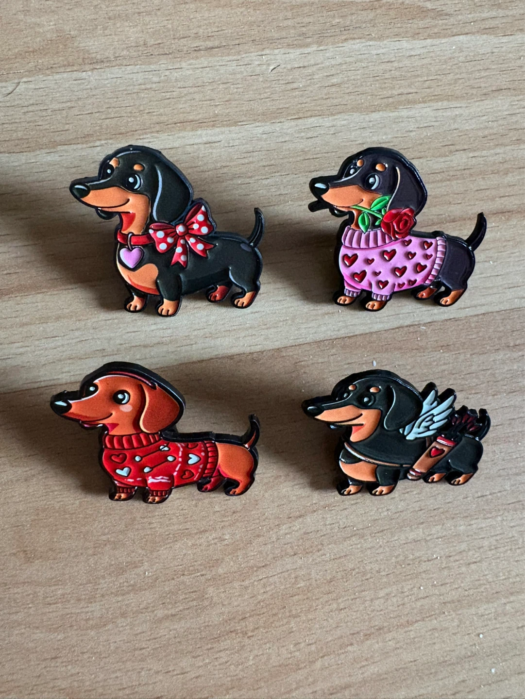 Cute Dachshunds Enamel Pins $5 each firm