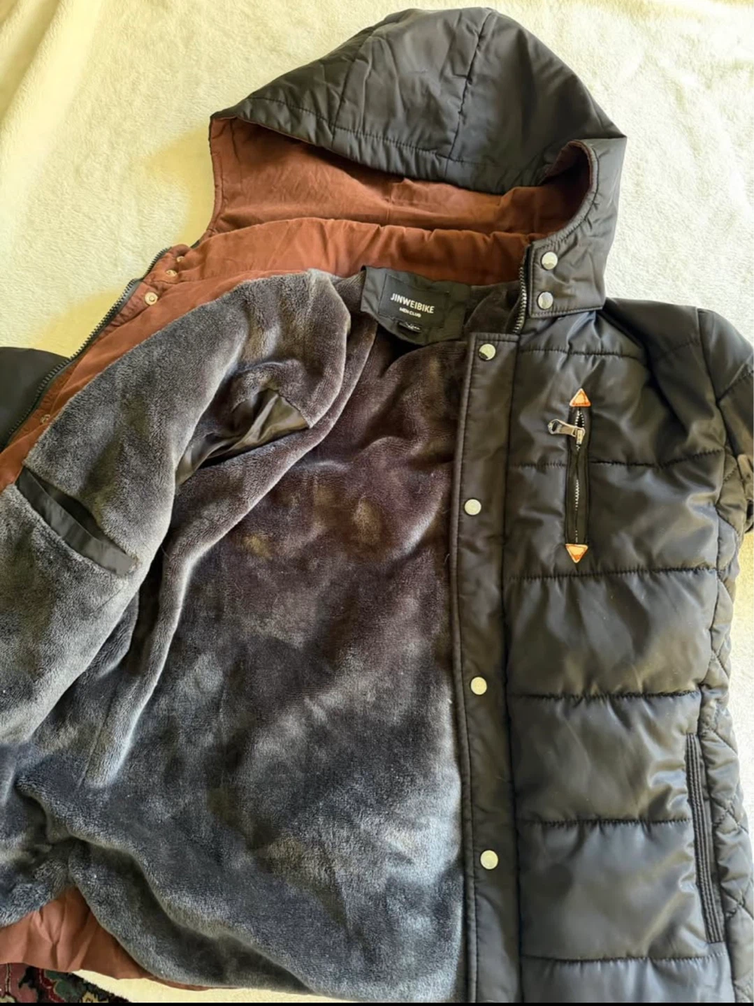 JINWEIKE Men's Puffer Jacket with Hood - photo 3