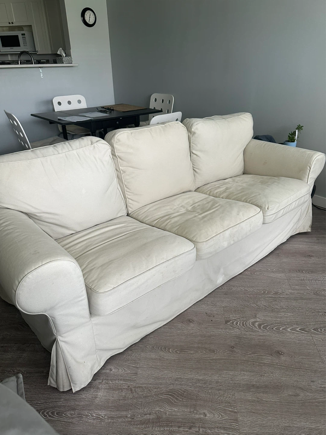 Cream 3-Seater Sofa - photo 2
