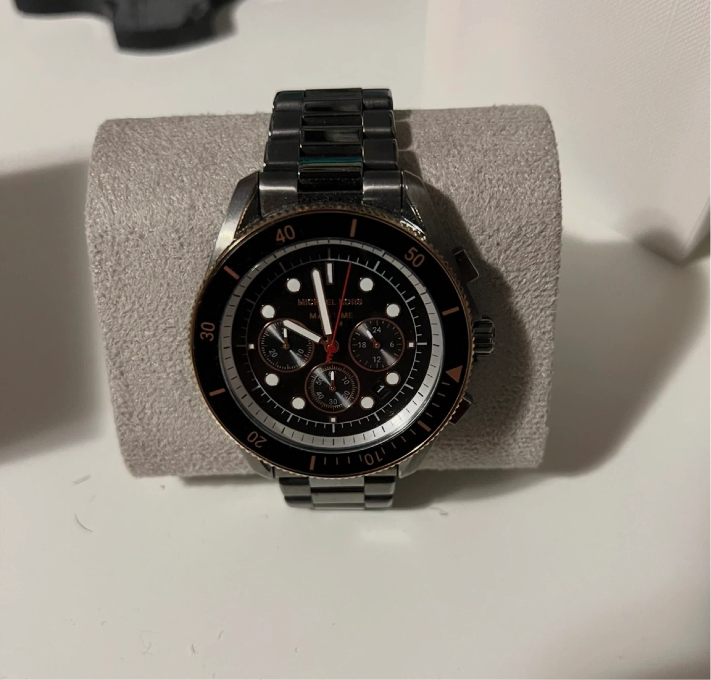 Selling Michael Kors Chronograph Watch with free diamond earring