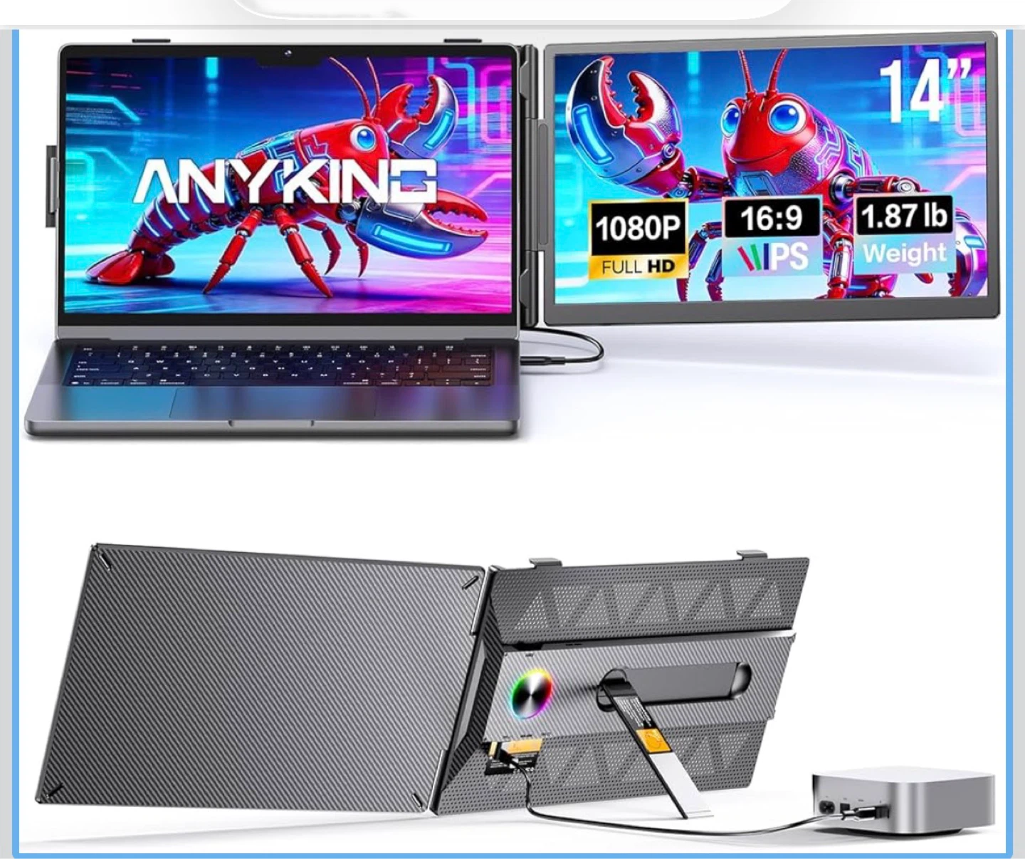 14" Portable Monitor FHD 1080P IPS