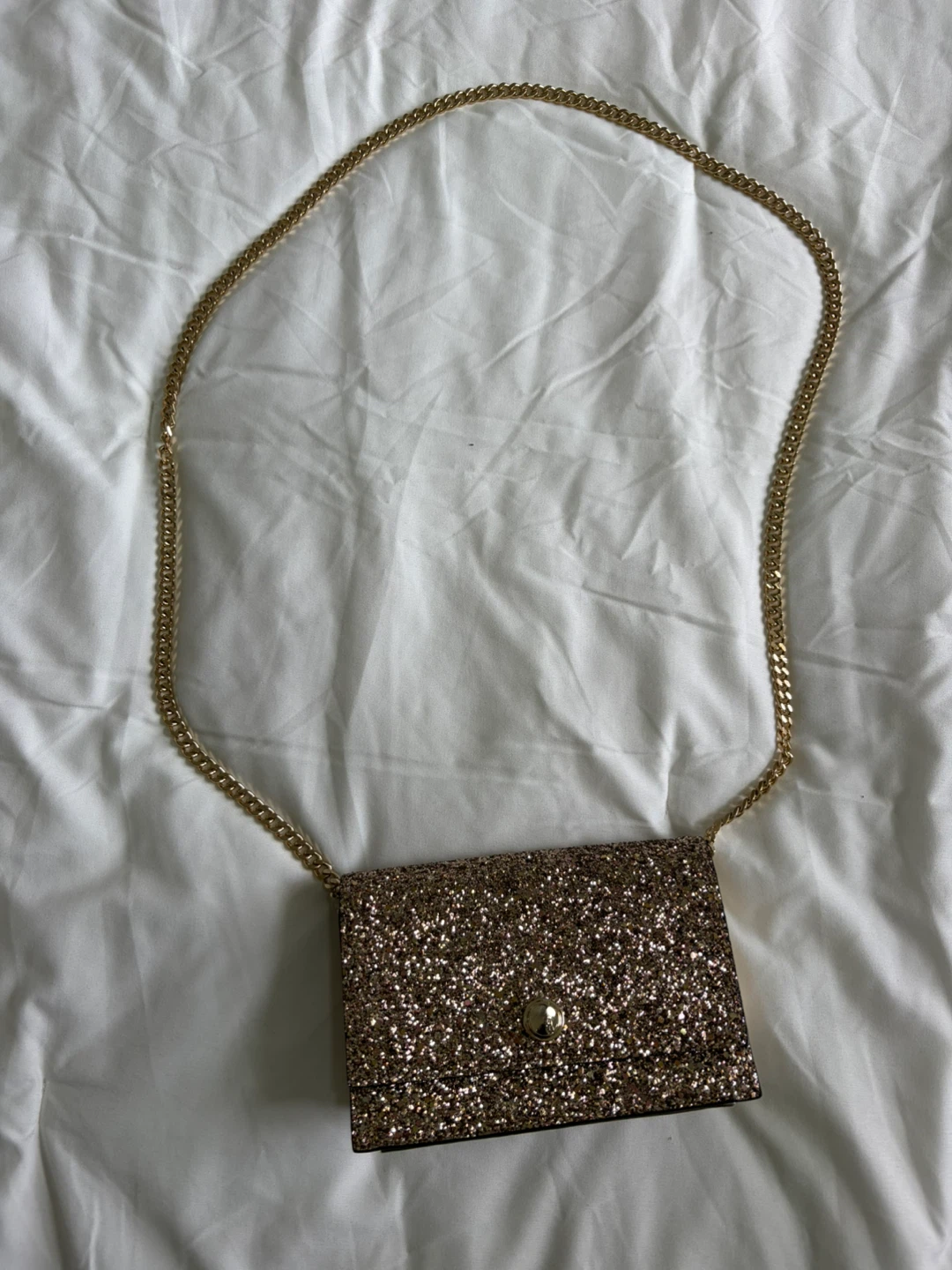 Nine West Glitter Clutch Purse with Gold Chain - photo 4