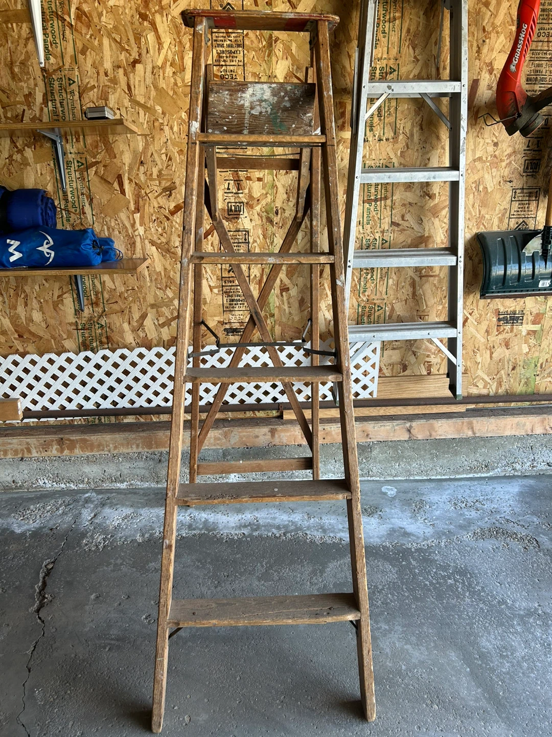 Vintage Wooden Step Ladder