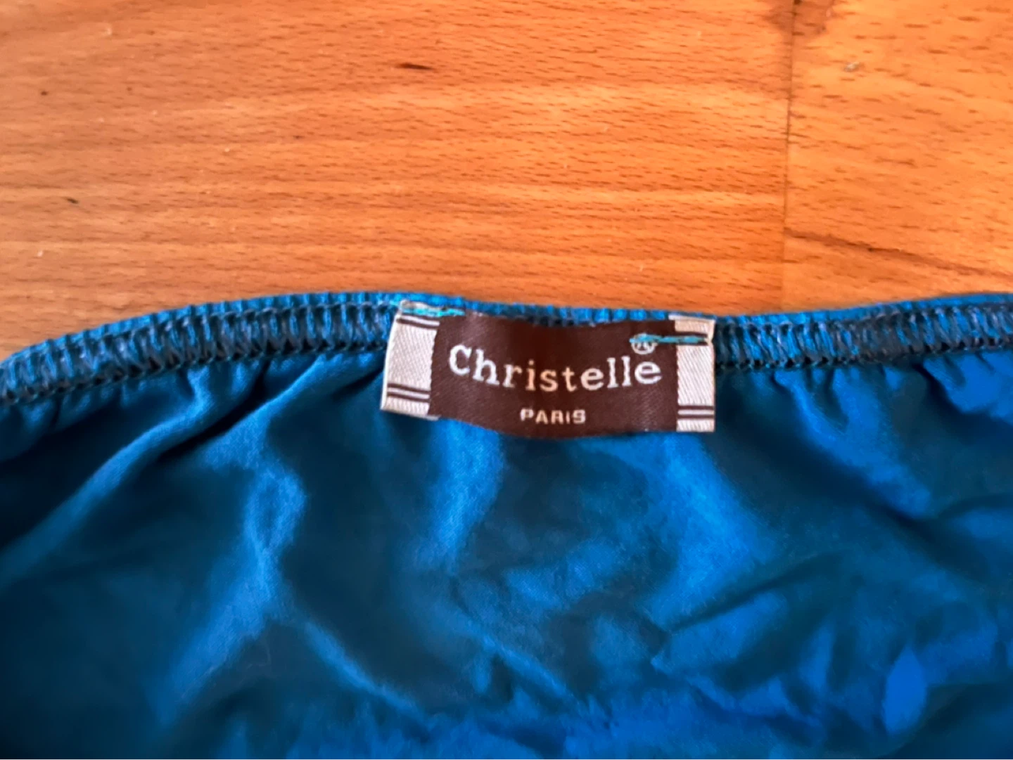 Christelle Paris Teal & Gold Halter Top - photo 3