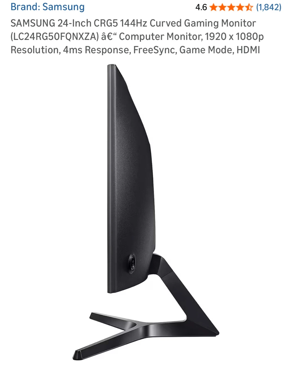 Samsung 24-Inch Curved Gaming Monitor - photo 3