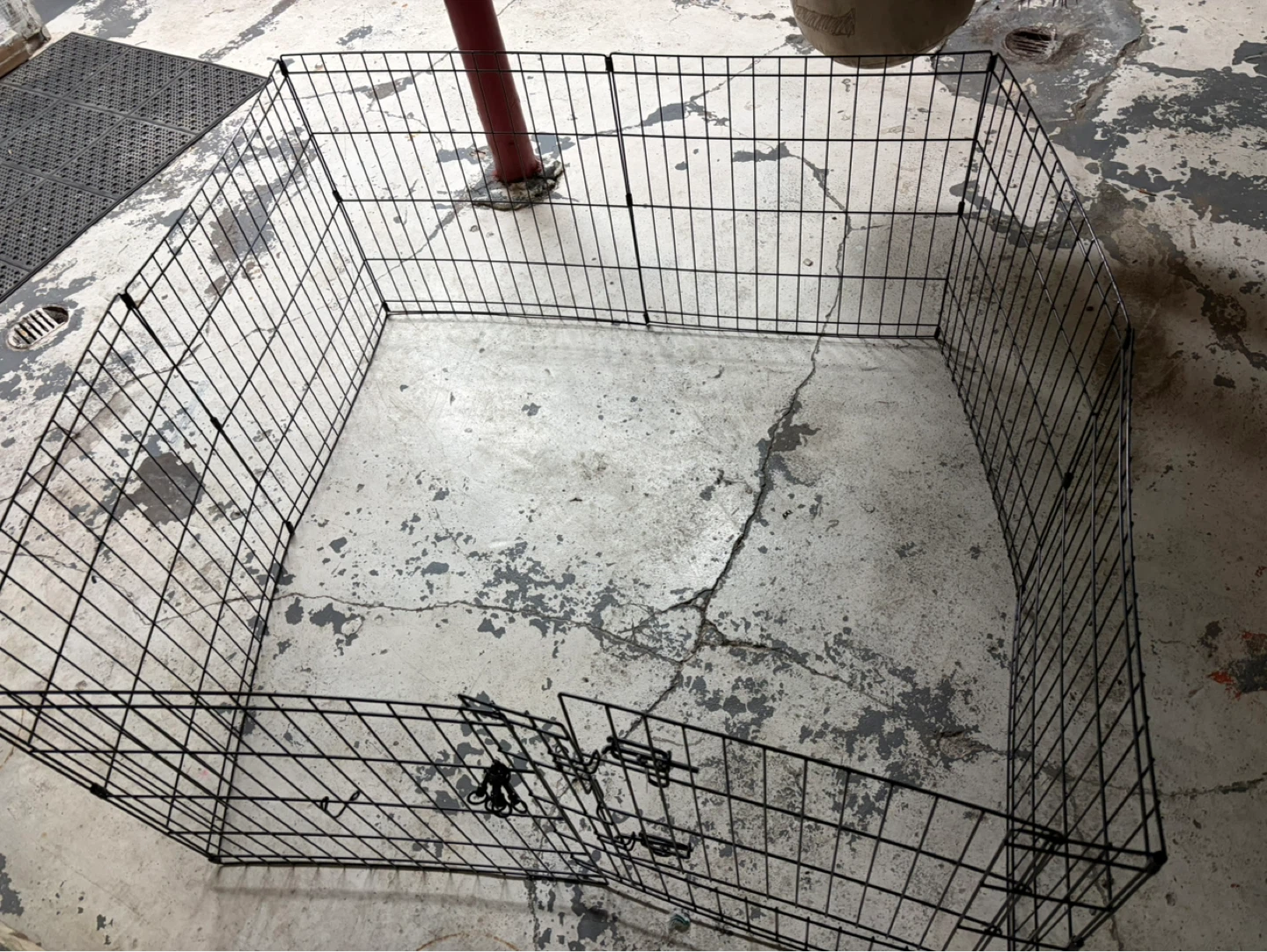 Black Metal Pet Playpen / Exercise Pen - photo 2