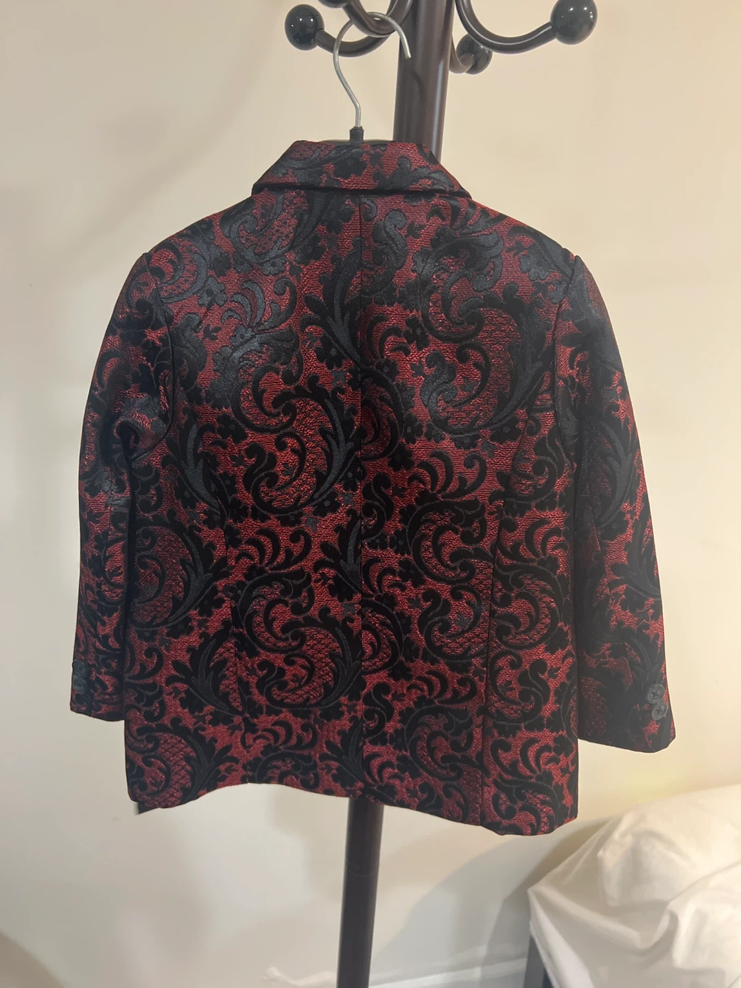 INC International Concepts Boys Red & Black Jacquard Blazer - photo 3