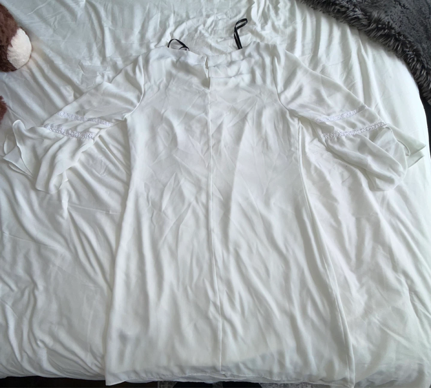 Laundry by Design White Bell Sleeve Dress Size 14 - photo 2