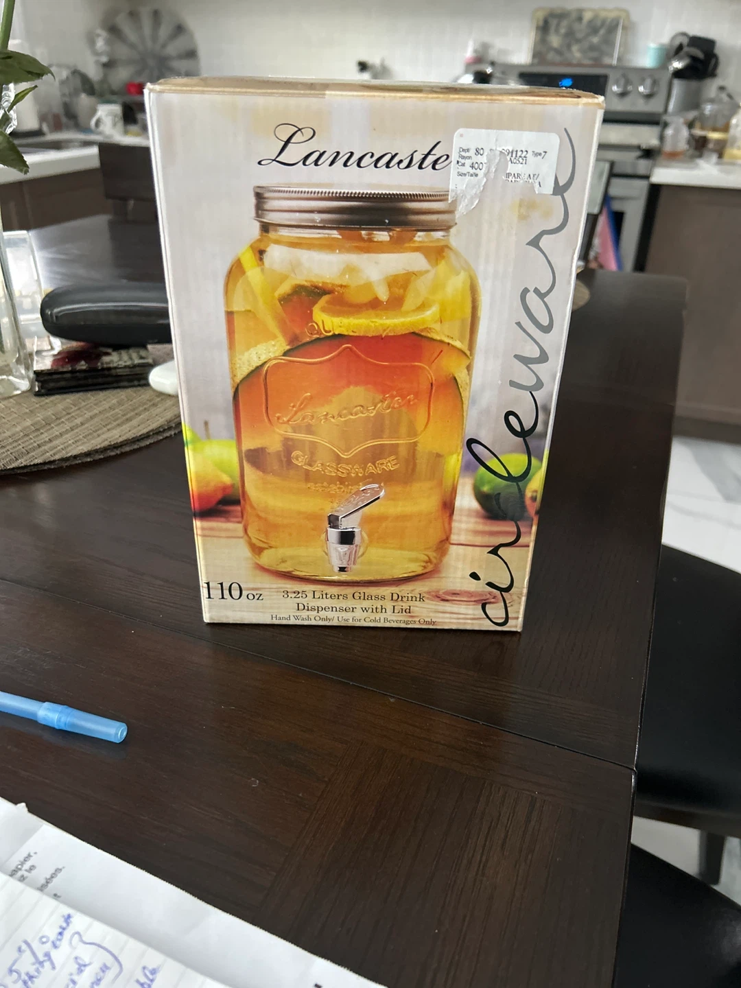 Lancaster Glassware 110 oz Drink Dispenser