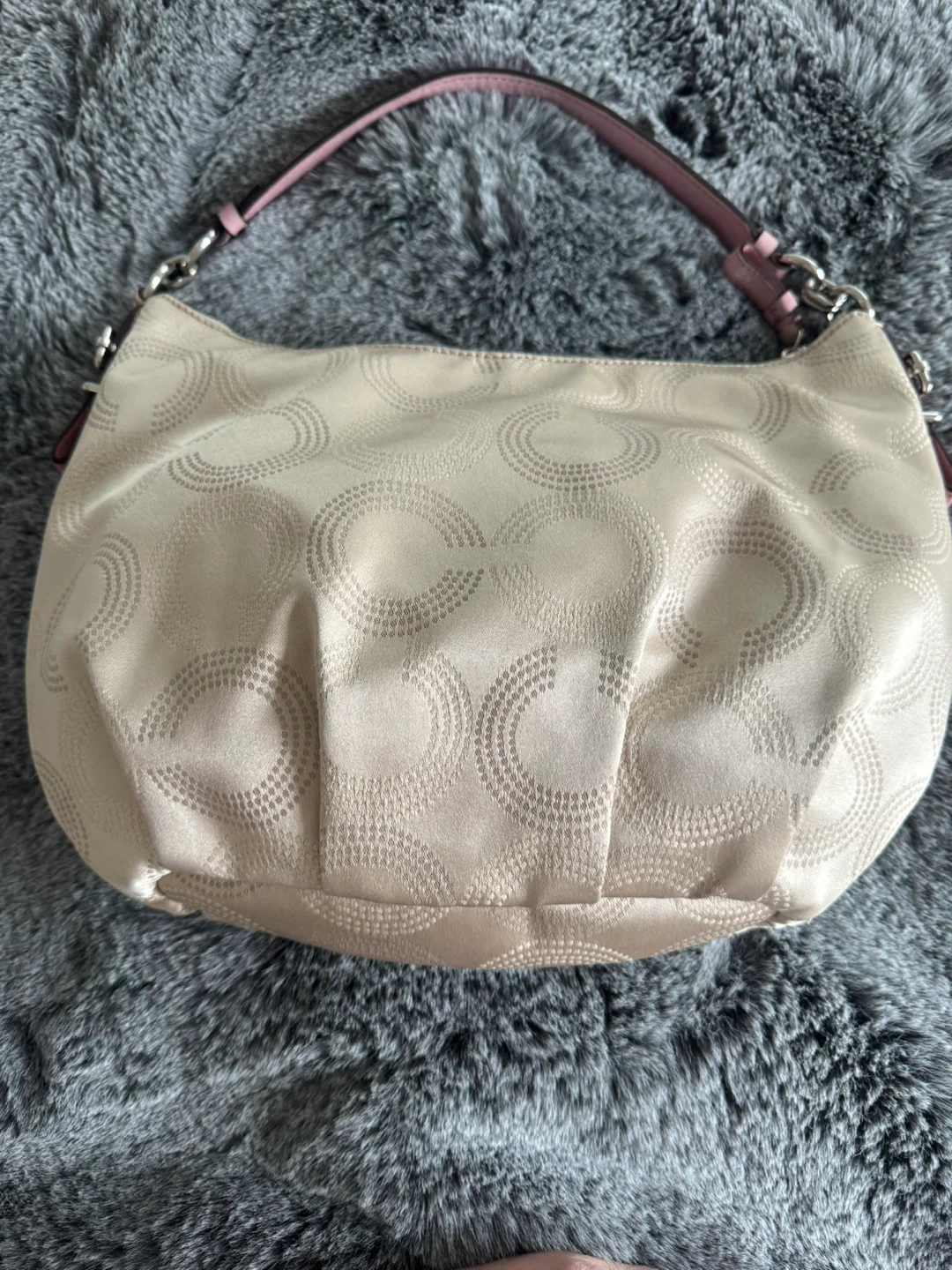 COACH purse, with pink accents and pink leather handle with pink - photo 2