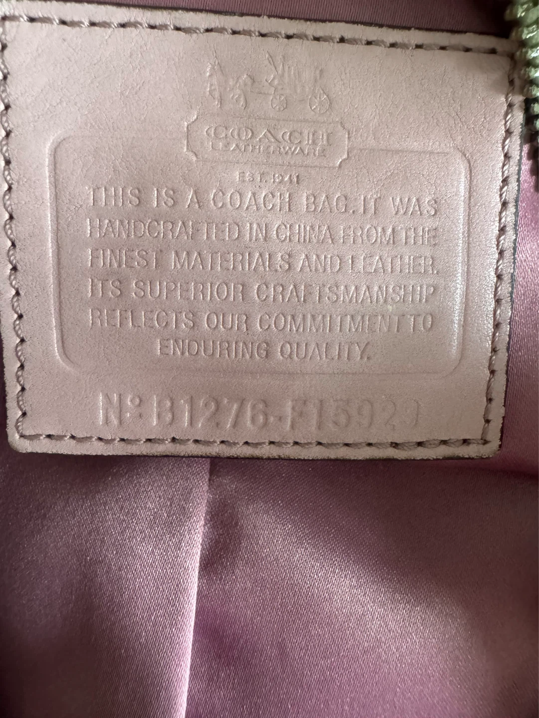 COACH purse, with pink accents and pink leather handle with pink - photo 5