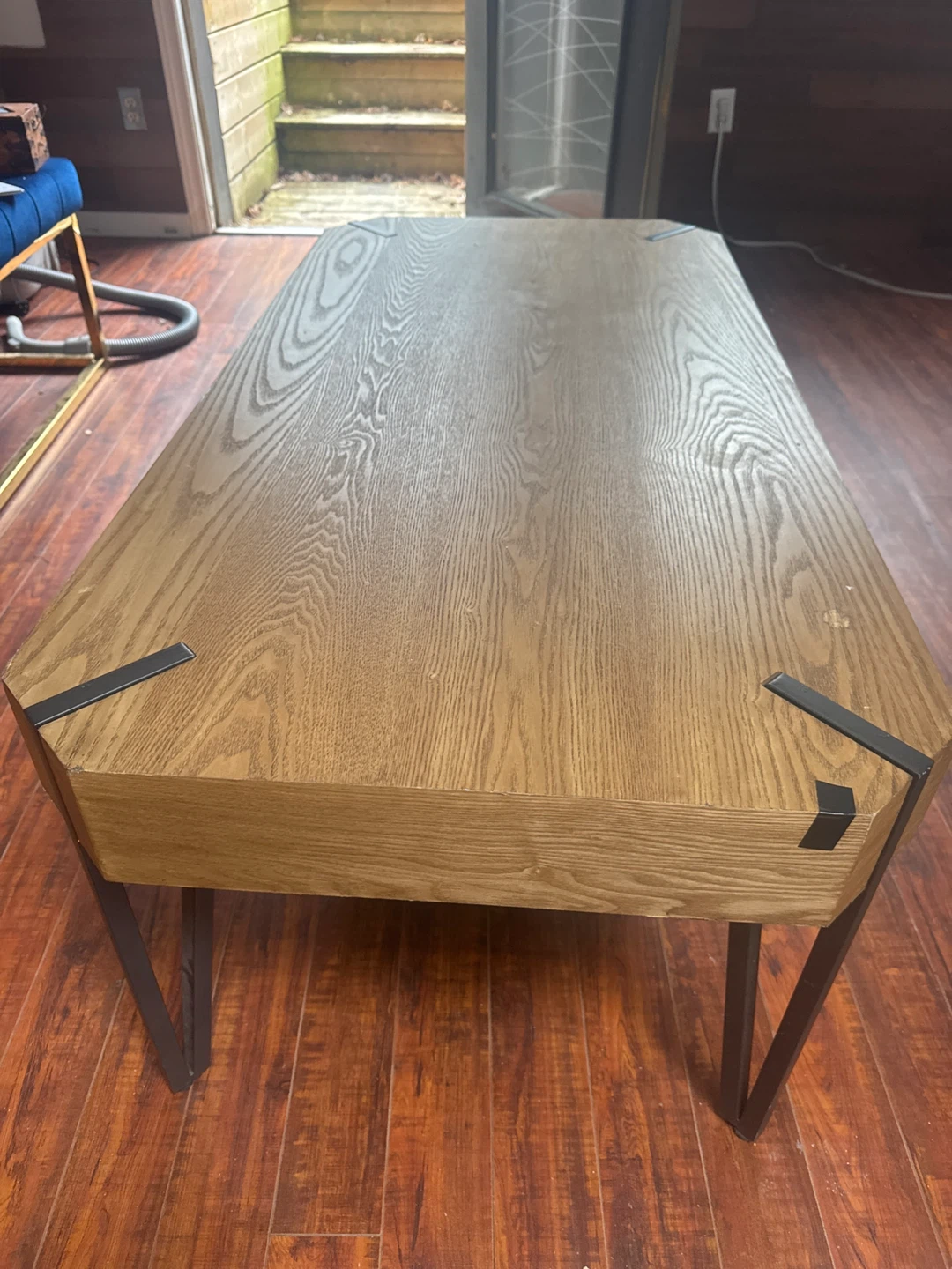 Wooden Coffee Table with Metal Legs - photo 2