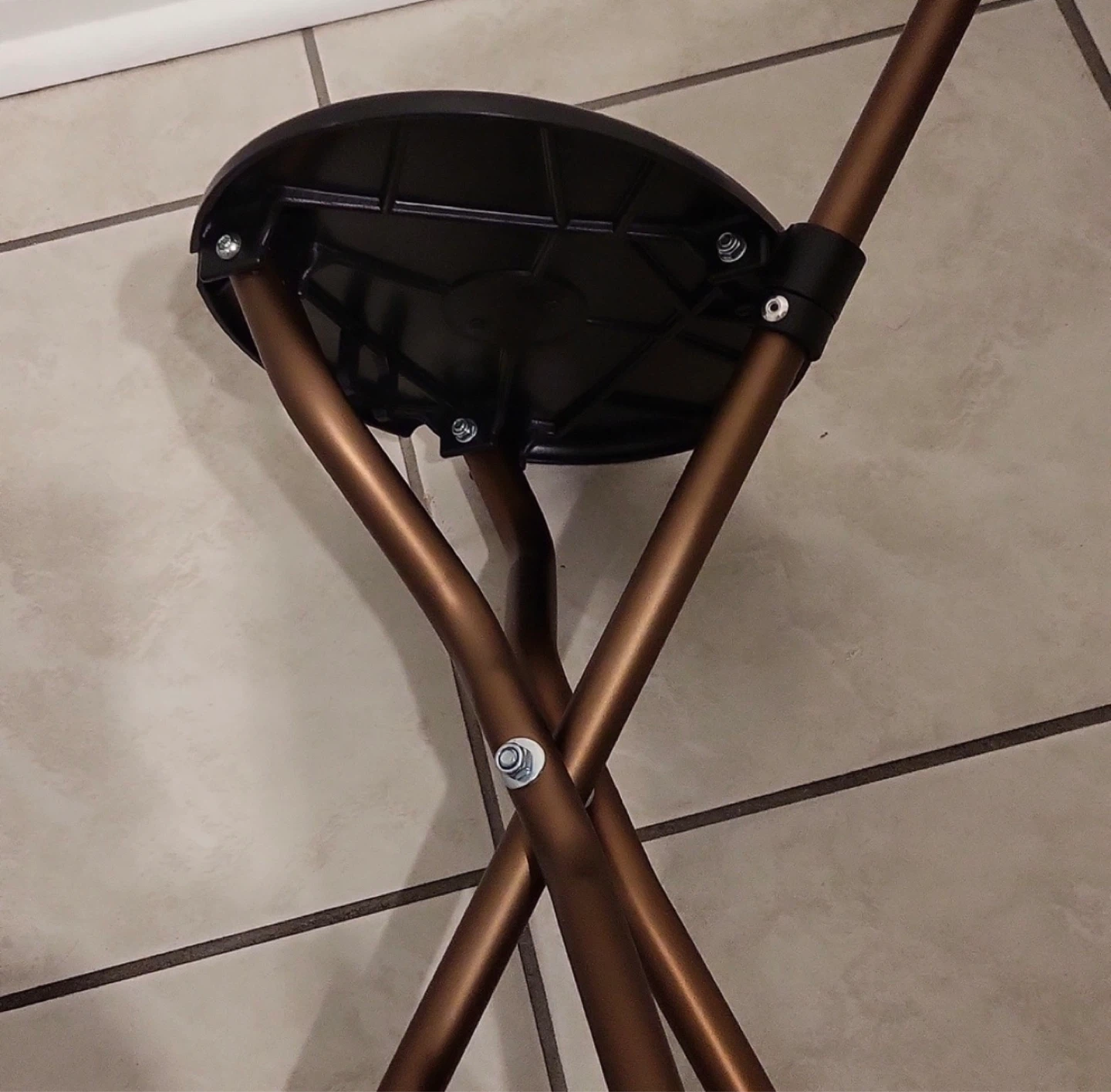 Folding Tripod Cane with Padded Handle - Black and Brown - photo 3