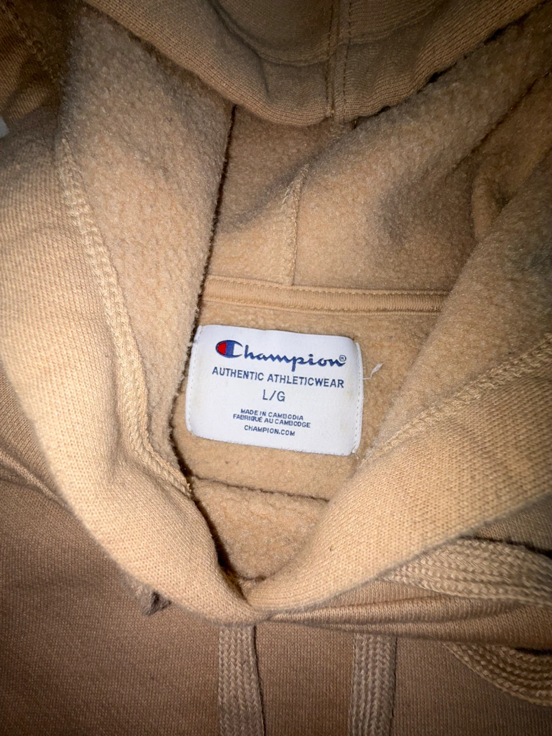 Champion Women's Tan Cropped Hoodie L/G - photo 3