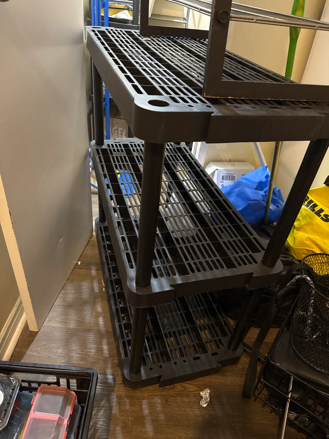 Black Plastic Shelving Unit