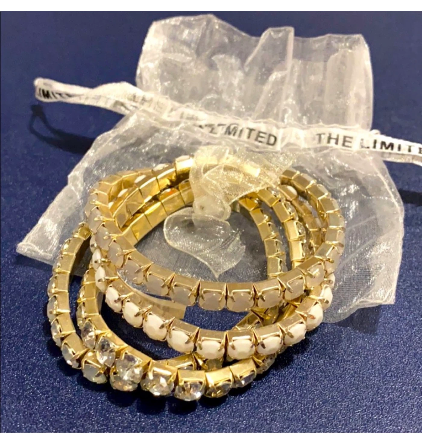 The Limited Gold Tone Rhinestone Tennis Bracelet Set