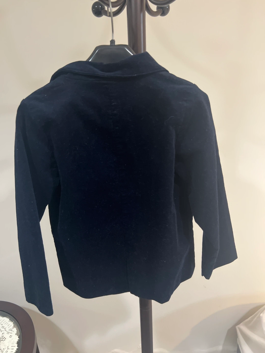Mini Club Boys Navy Velvet Blazer with Pocket Square - photo 3