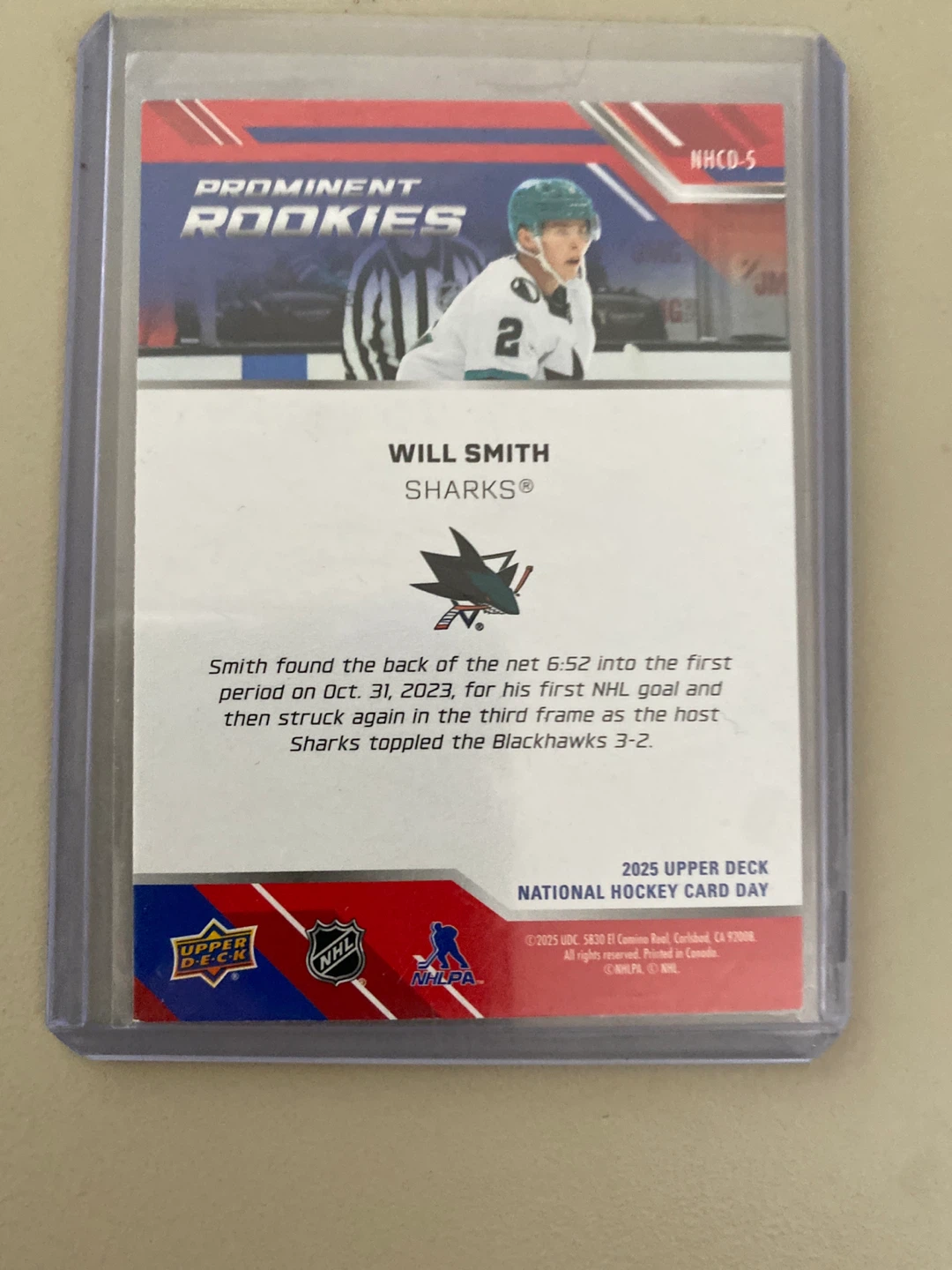 This is will smiths prominent rookie card - photo 2