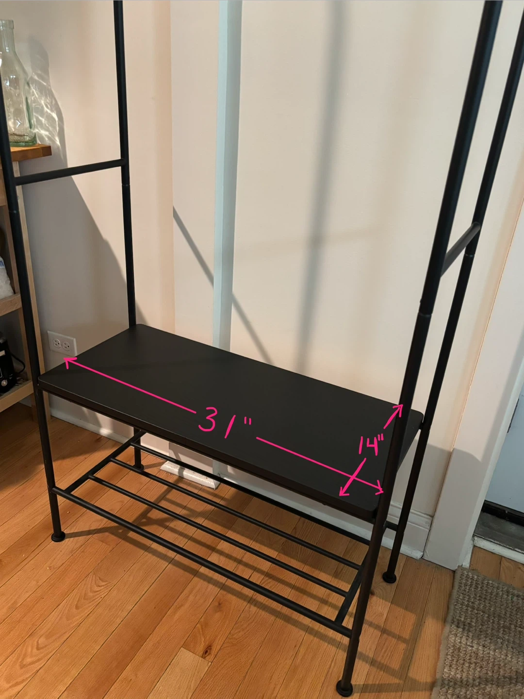 IKEA black coat hanger/shoe rack - photo 2