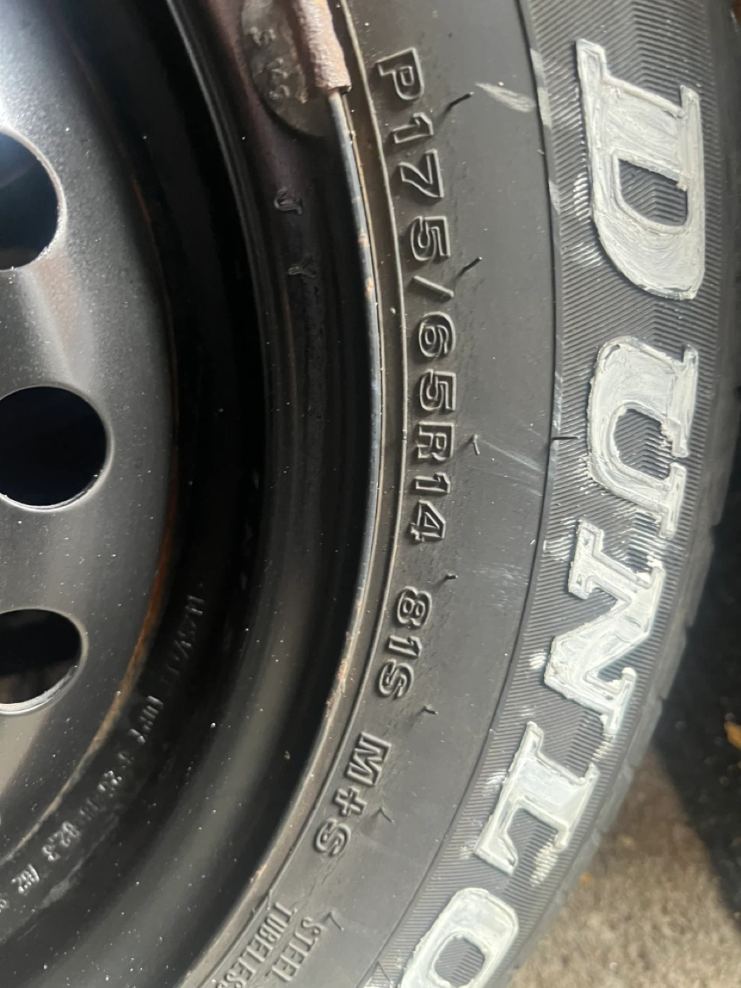4 All season tires on rims 175/ 65/ 14