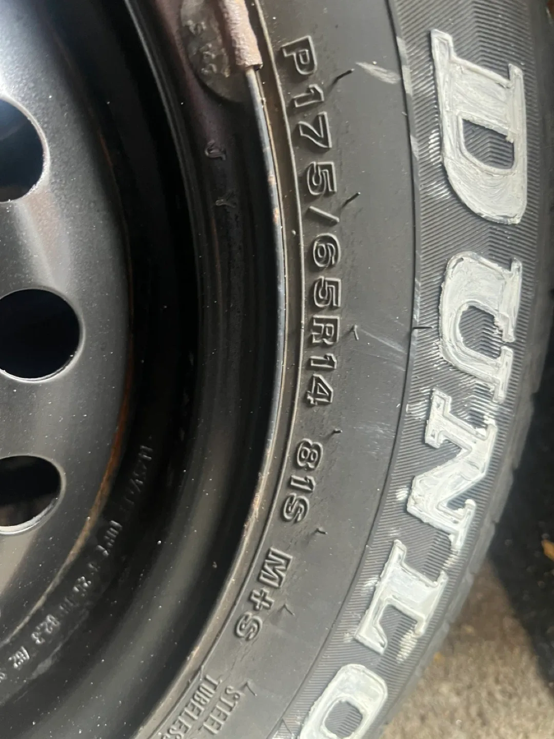 4 All season tires on rims 175/ 65/ 14