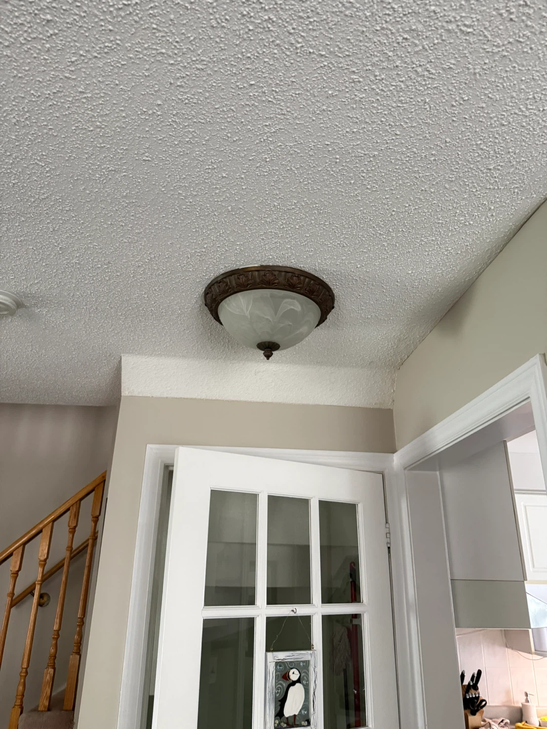 Set of 2 flush mount lights, bulbs not included.