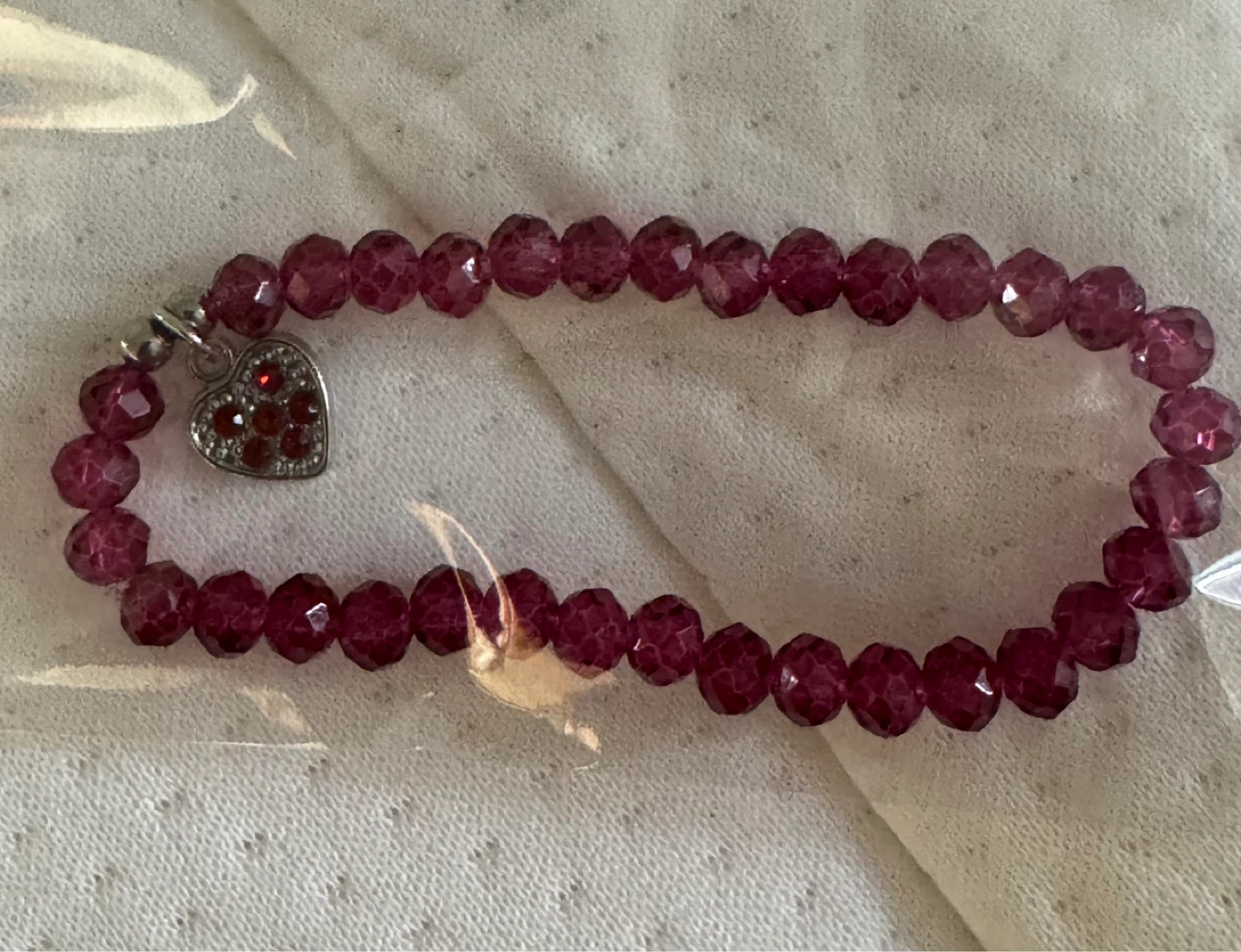 Beaded Heart Charm Bracelet - photo 2