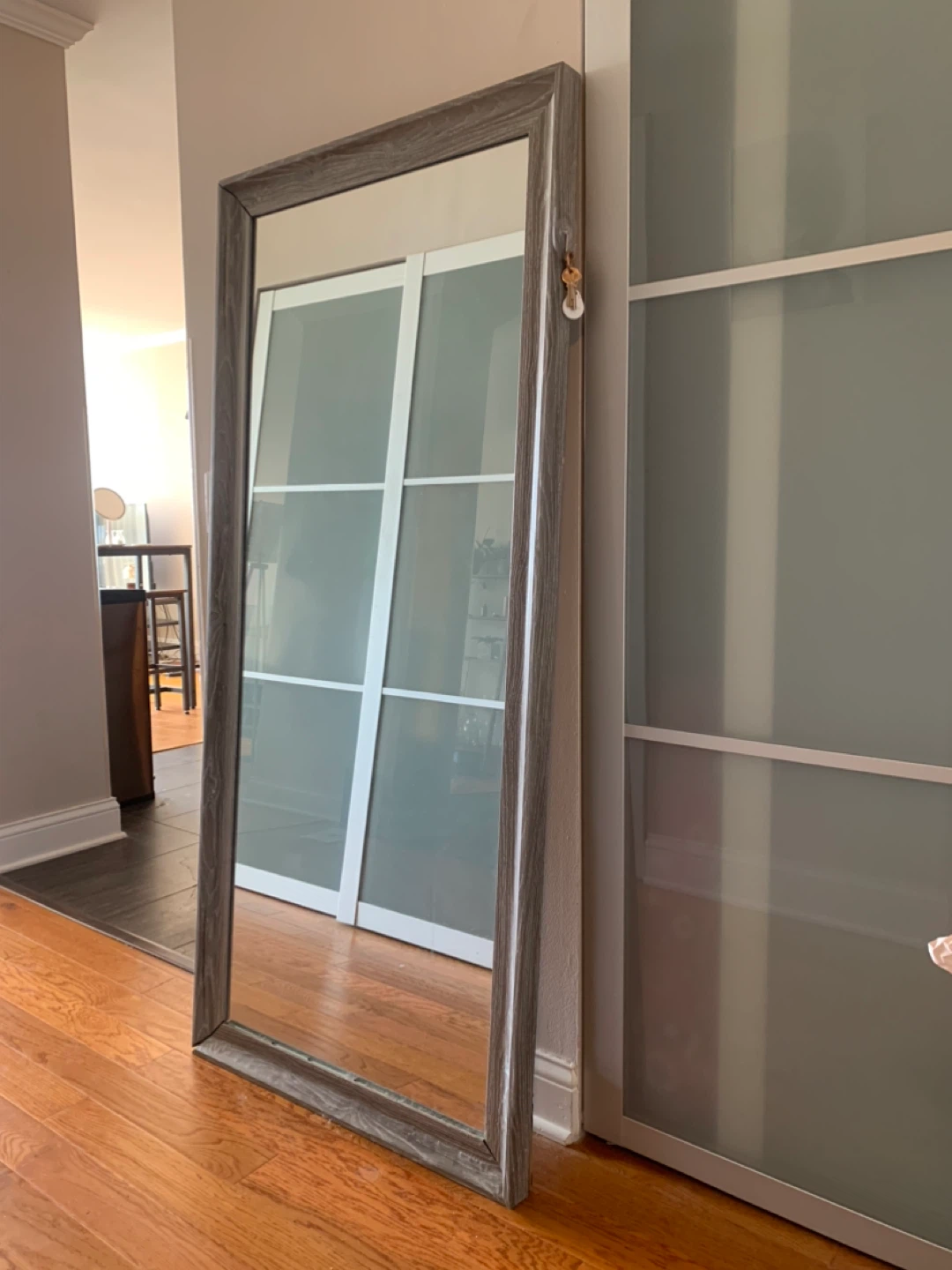 Full Length Wood Grain Mirror