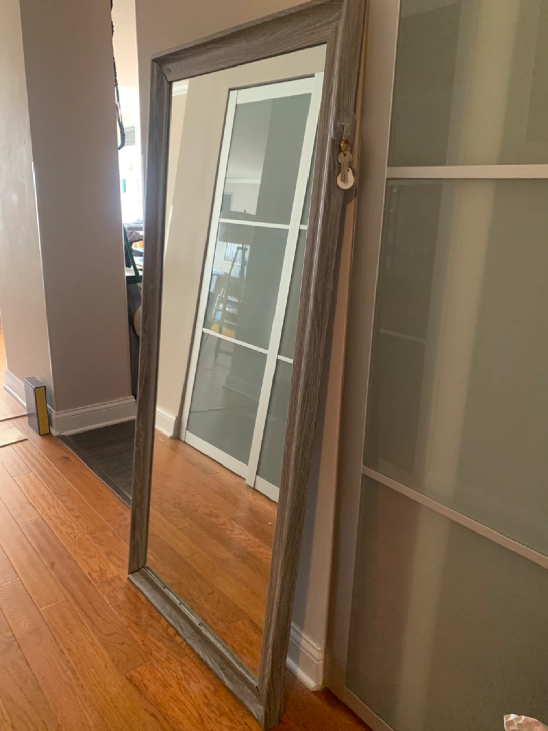 Full Length Wood Grain Mirror - photo 3