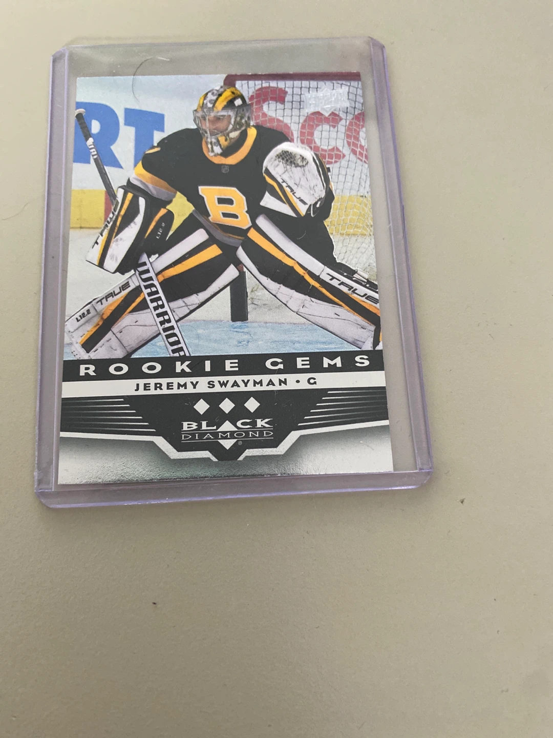 Jeremy Swayman Rookie Gems Hockey Card - Black Diamond