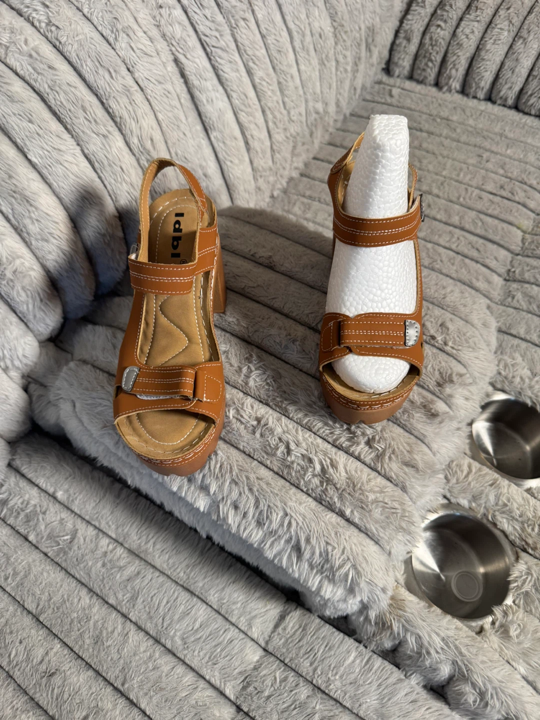 L Fabi Brown Platform Sandals - photo 5