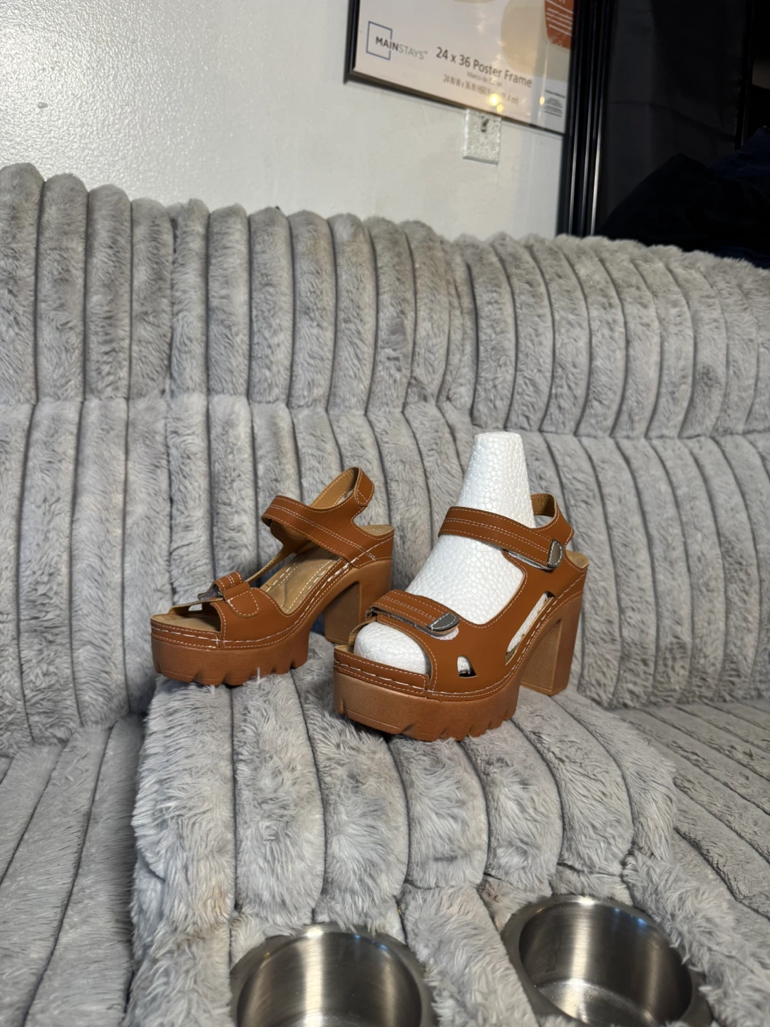 L Fabi Brown Platform Sandals - photo 2