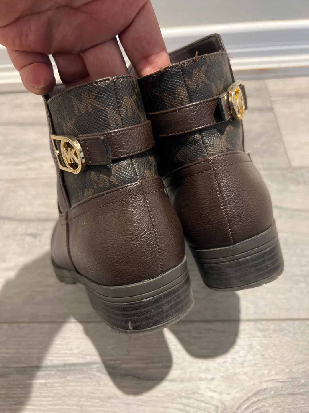 Michael Kors Girls' Brown MK Signature Boots Size 4 - photo 2