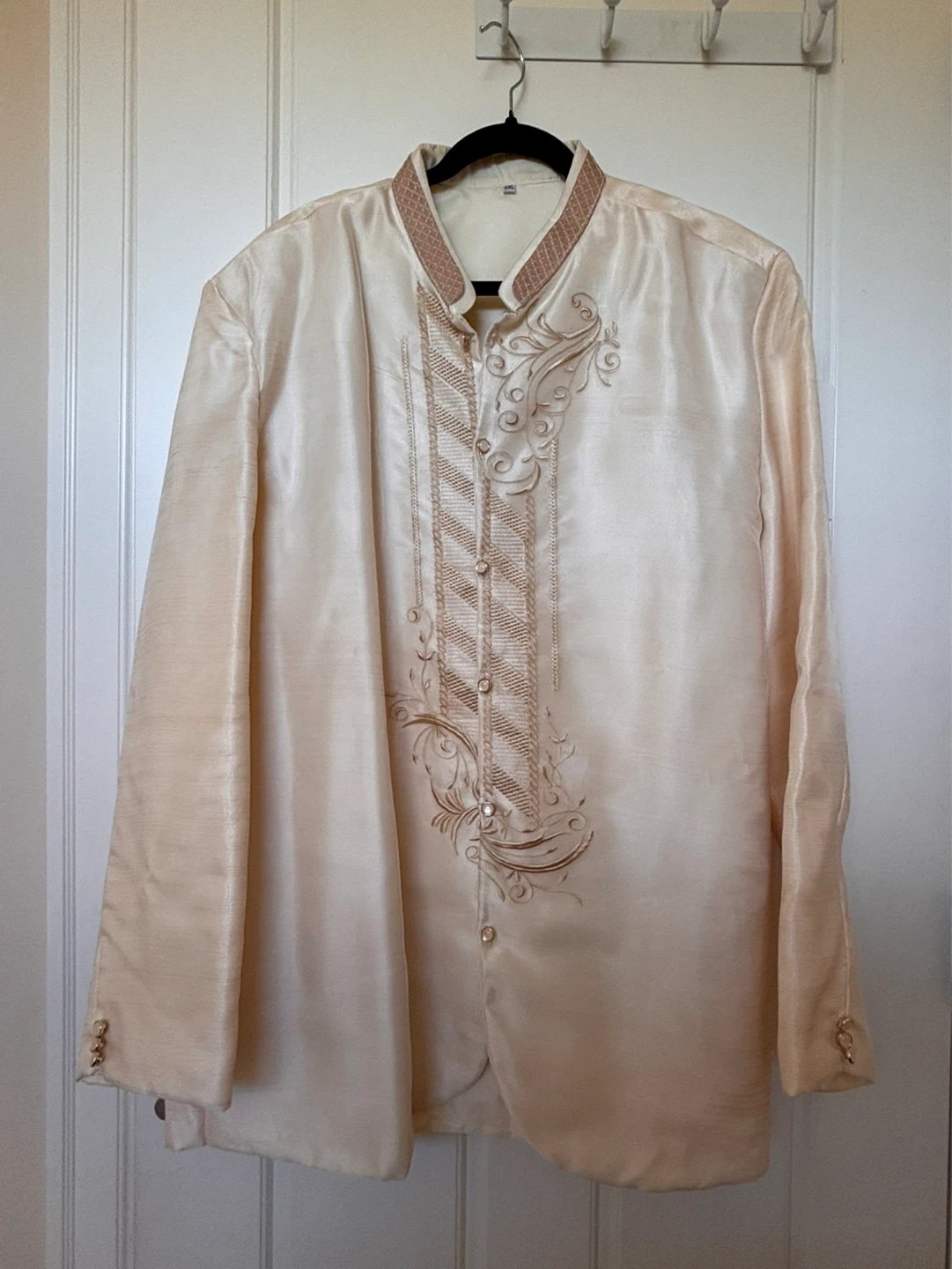 Men's Cream Pina Barong Coat