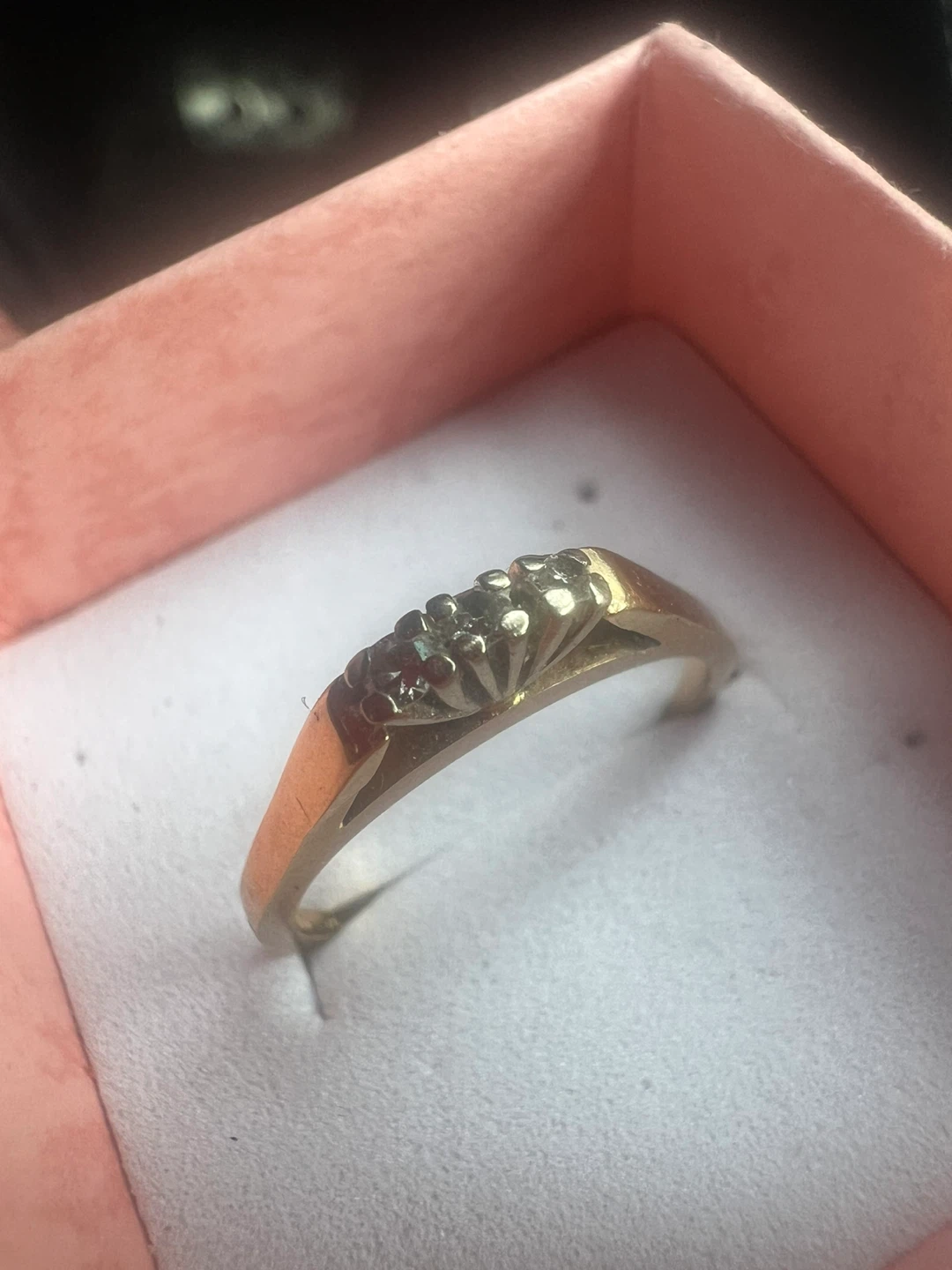 14K Gold Ring with Diamonds