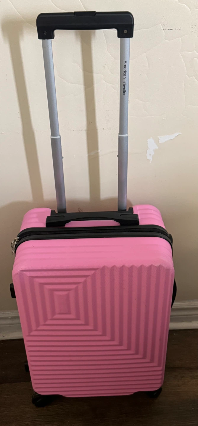 American Traveler Pink Hardside Carry-On Suitcase