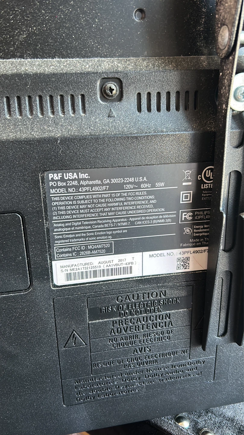Philips 43" Flat Screen TV - photo 4