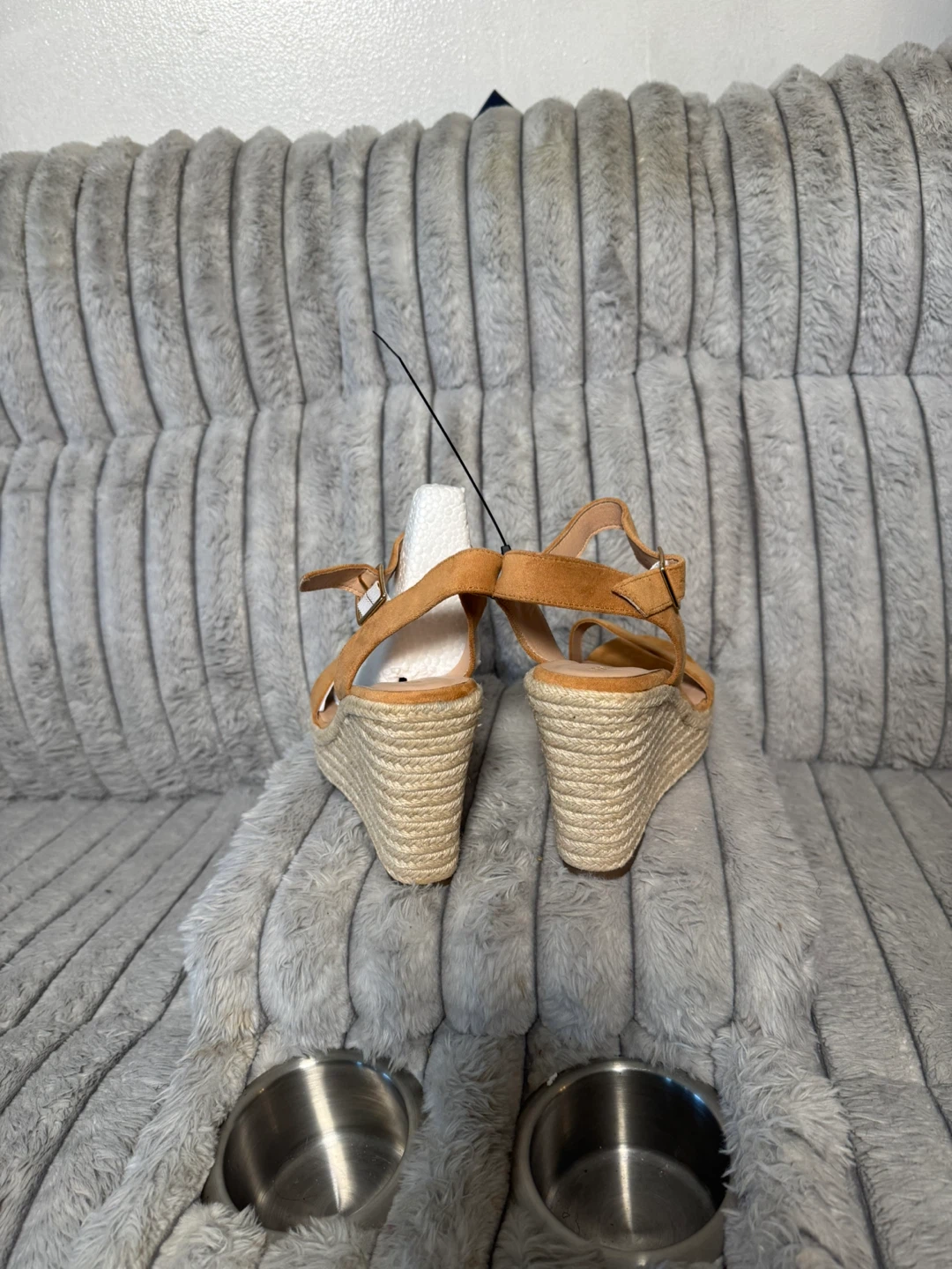 Vicki-Vicki Women's Tan Suede Wedge Espadrille Sandals - photo 3