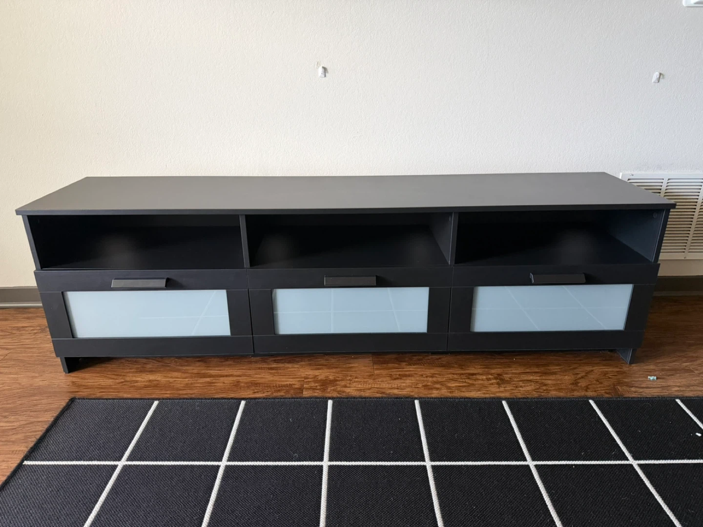 Black TV Stand with 3 Drawers - photo 5