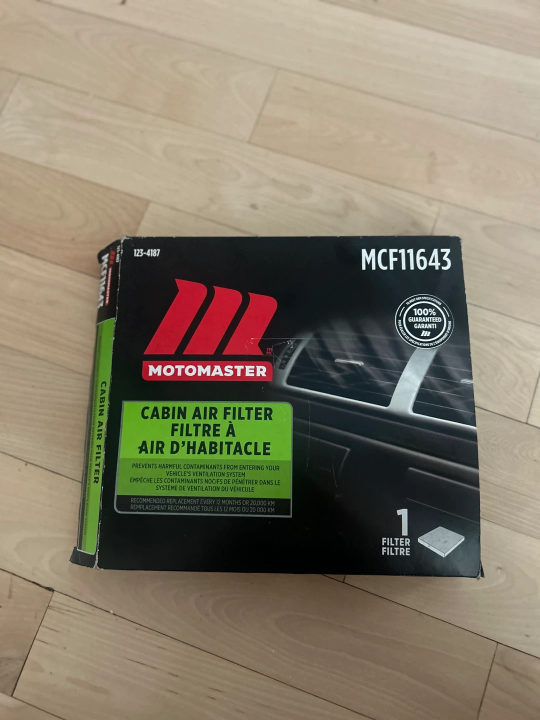 Filtre à air habitacle Motomaster MCF11643