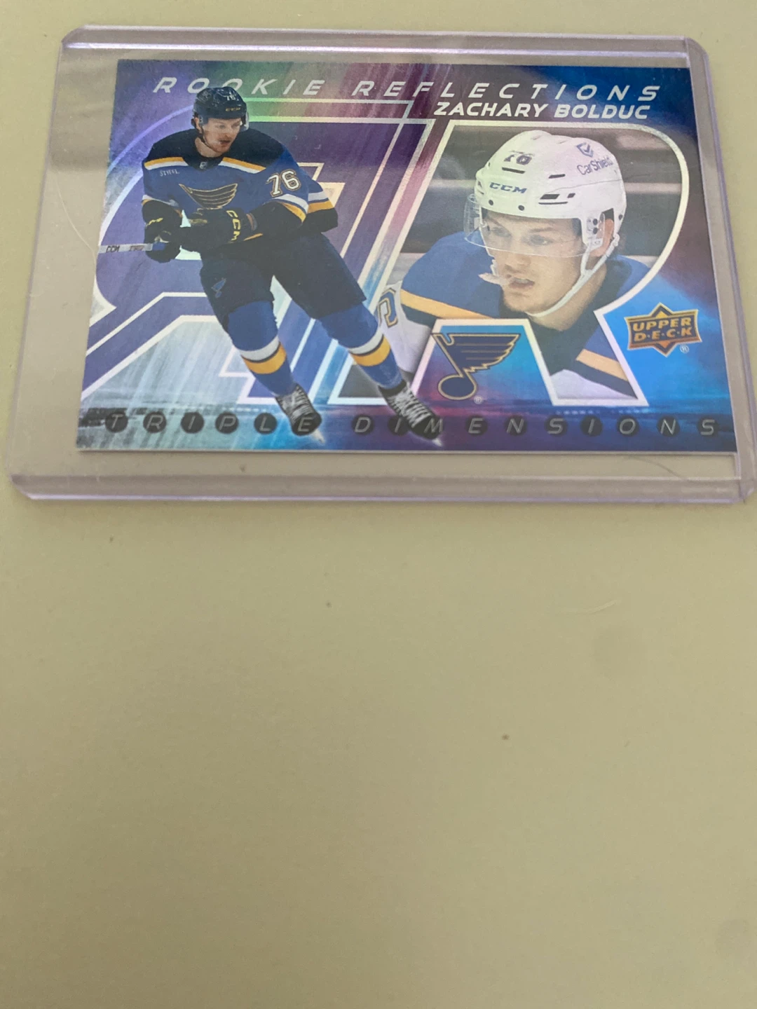 Upper Deck Rookie Reflections Zachary Bolduc Hockey Card