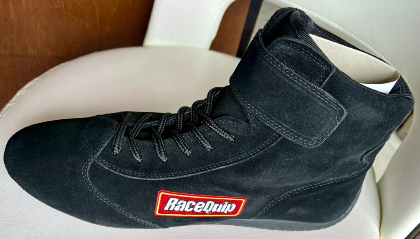 RaceQuip Black Suede Racing Shoes & Gloves - photo 2