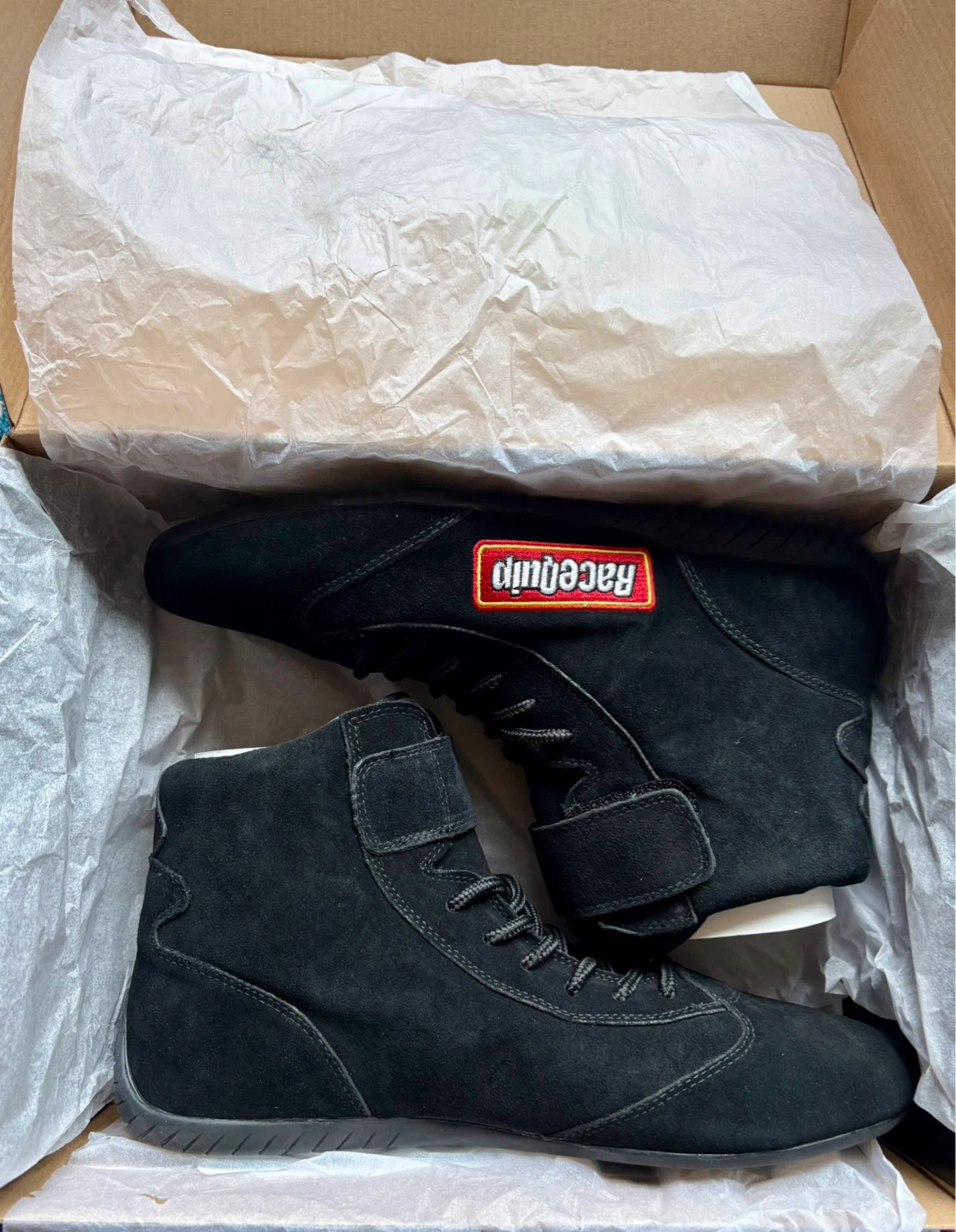 RaceQuip Black Suede Racing Shoes & Gloves - photo 4