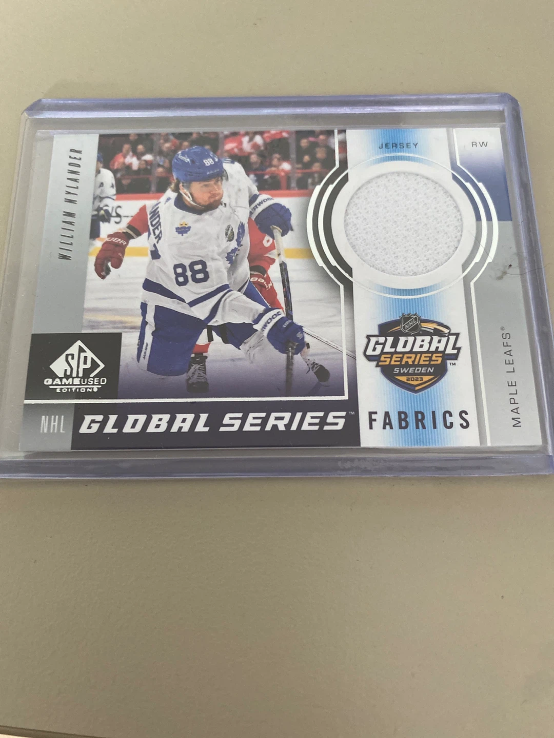 William Nylander 2023 NHL Global Series Fabrics Jersey Card